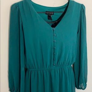 Emerald green maxi dress